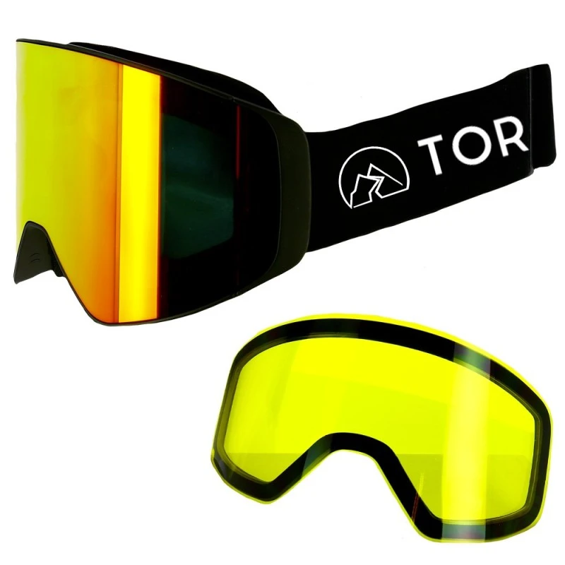 Masque De Ski Torrent HB197C Black + Extra Lens Yellow
