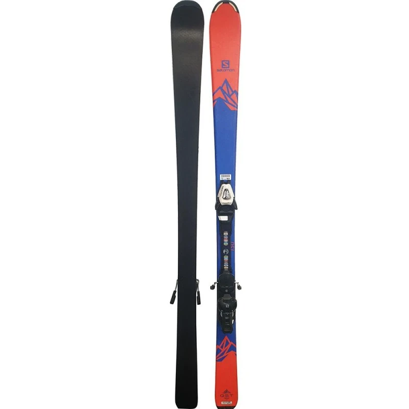 Pack Ski Salomon Qst Max Junior Blue / Orange + Fixations Atomic - Afbeelding 2